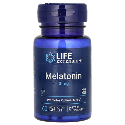 Life Extension, Melatonin, 3 mg, 60 Vegetarian Capsules