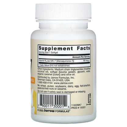 Jarrow Formulas, MK-7, 90 mcg, 60 Softgels