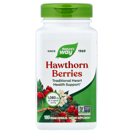 Nature's Way, Hawthorn Berries, 180 Vegan Capsules (360 mg per Capsule)