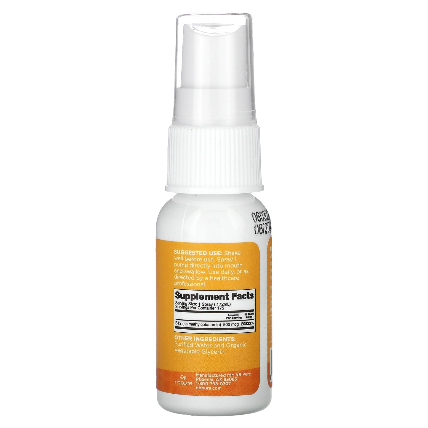 NB Pure, Methyl B-12 Spray, 1 fl oz