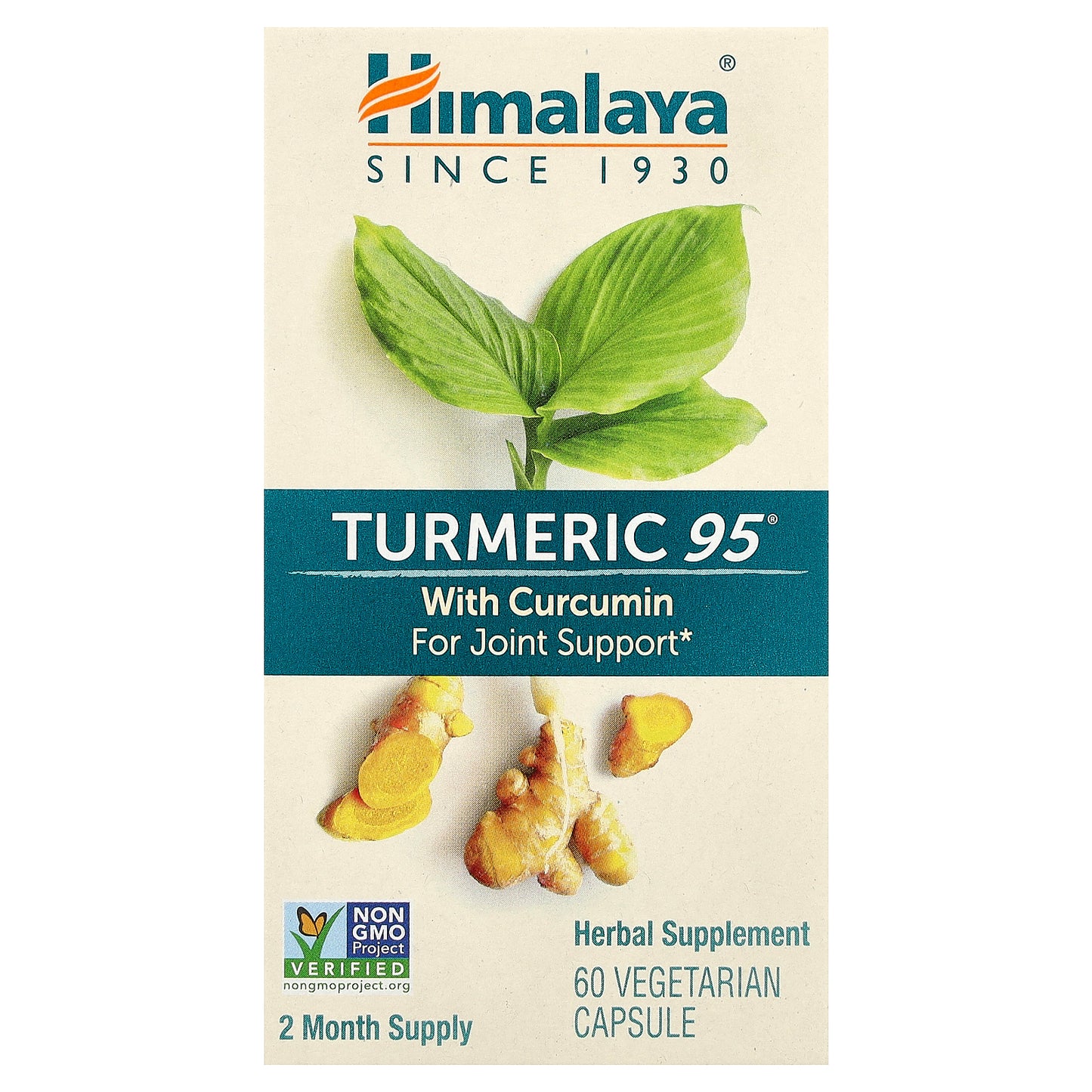 Himalaya, Turmeric 95® with Curcumin, 60 Vegetarian Capsules