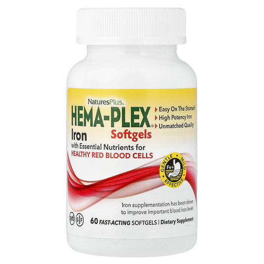NaturesPlus, Hema-Plex® Iron, 60 Fast-Acting Softgels