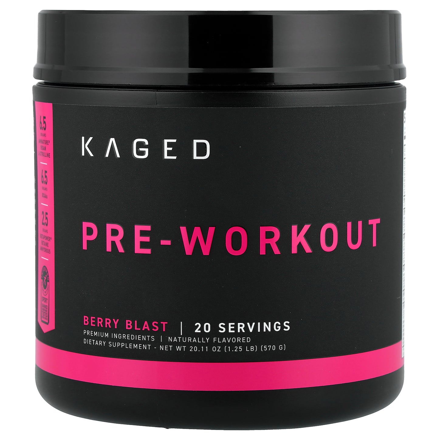 Kaged, Pre-Workout, Berry Blast, 1.25 lb (570 g)