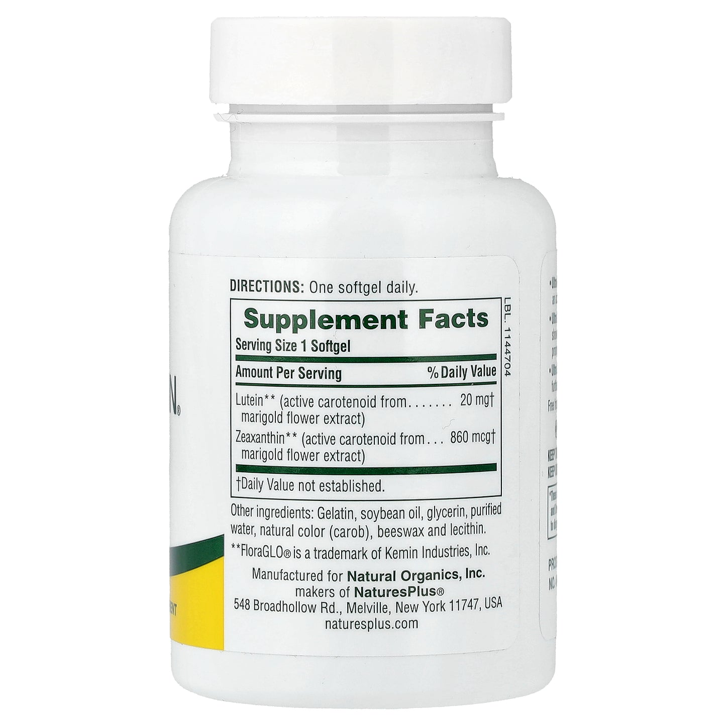 NaturesPlus, Ultra Lutein® , 20 mg, 60 Softgels