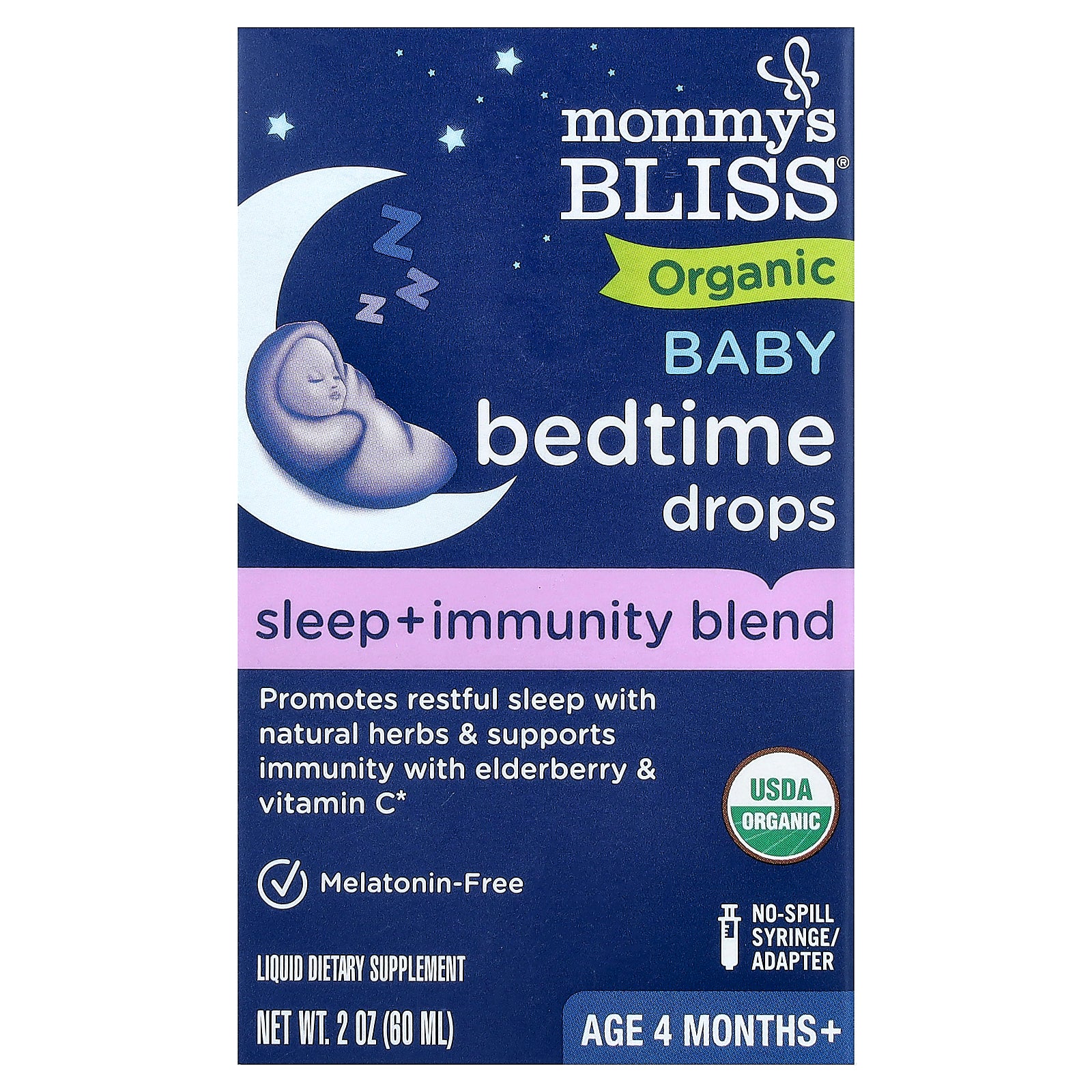 Mommy's Bliss, Organic Baby Bedtime Drops, Age 4 Months+, 2 oz (60 ml)