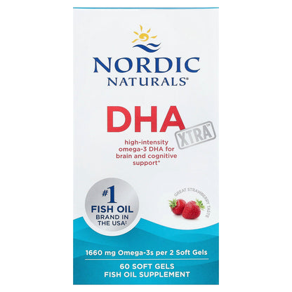 Nordic Naturals, DHA Xtra™, Strawberry, 60 Soft Gels
