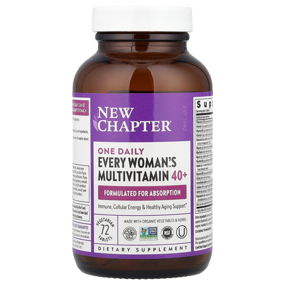 New Chapter, One Daily Every Woman's™ Multivitamin 40+, 72 Vegetarian Tablets