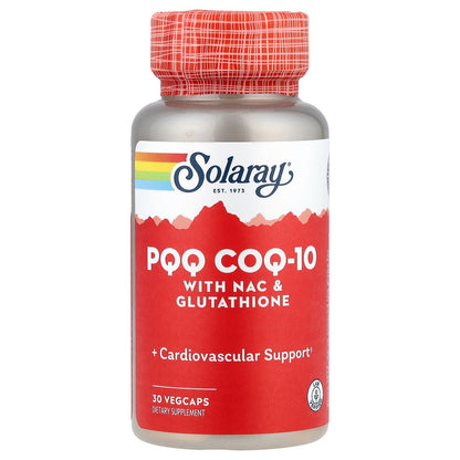 Solaray, PQQ CoQ-10 with NAC & Glutathione, 30 VegCaps