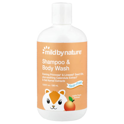 Mild By Nature, Tear-Free Baby Shampoo & Body Wash, Peach, 12.85 fl oz (380 ml)
