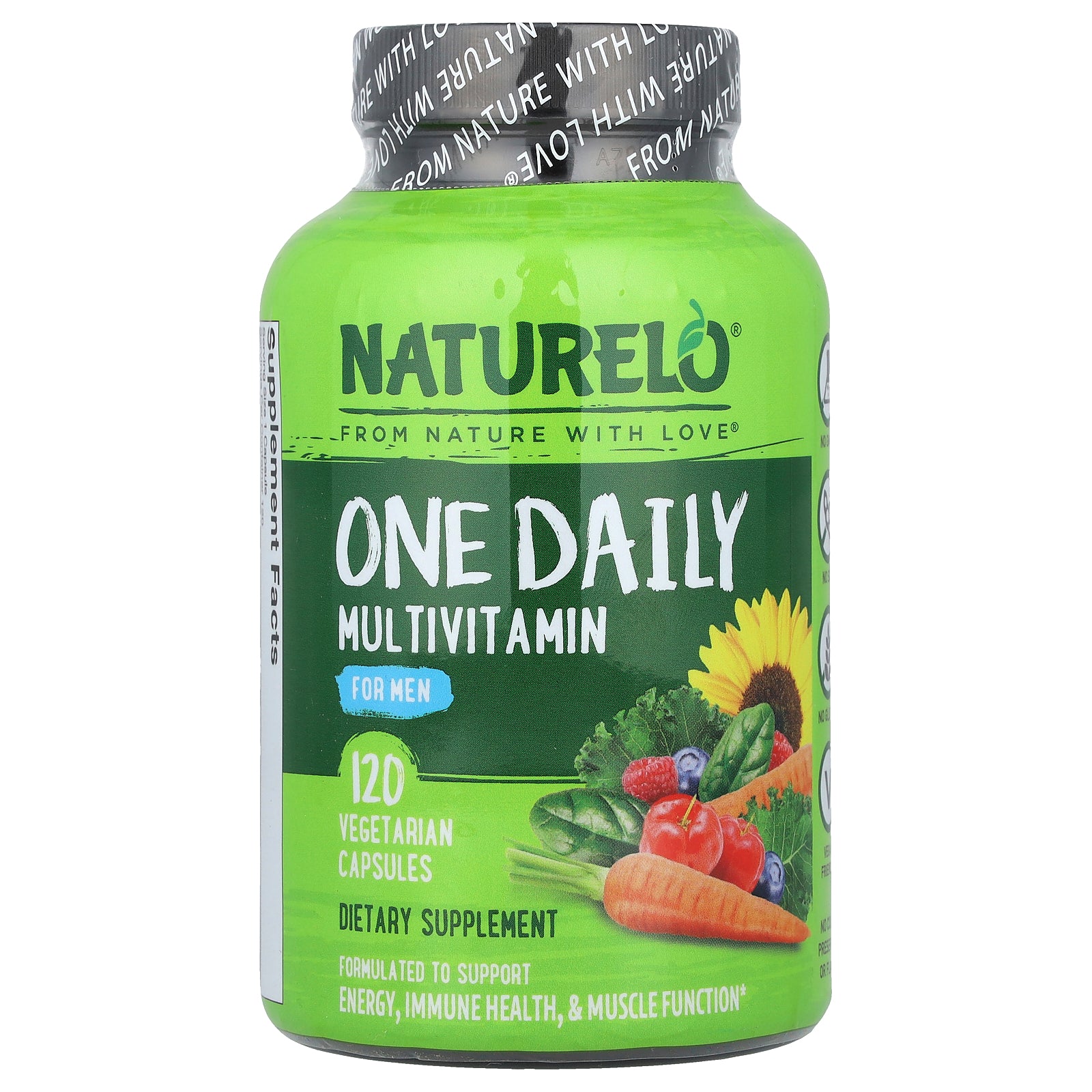 NATURELO, One Daily Multivitamin for Men, 120 Vegetarian Capsules