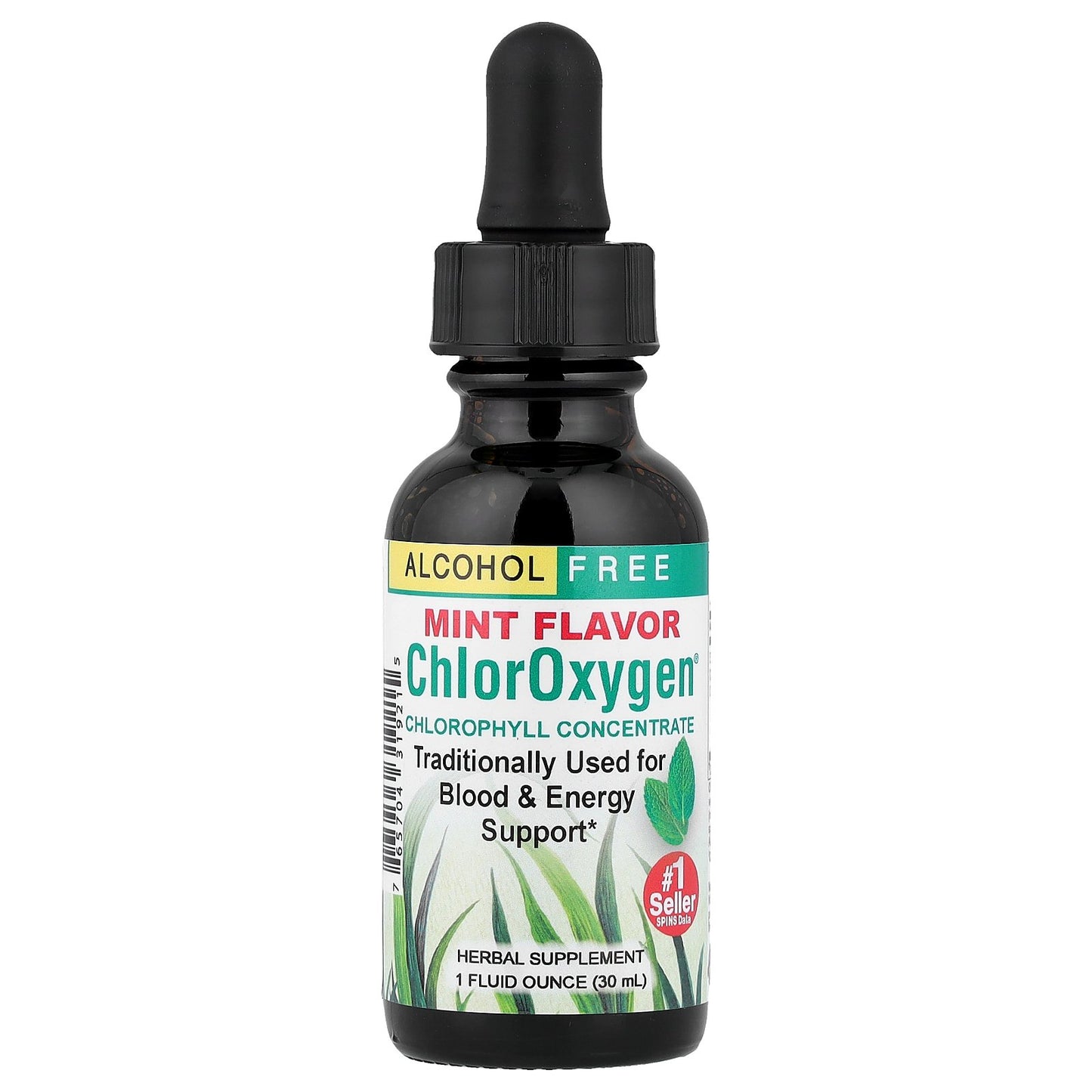 Herbs Etc., ChlorOxygen®, Chlorophyll Concentrate, Alcohol Free, Mint, 1 fl oz (30 ml)