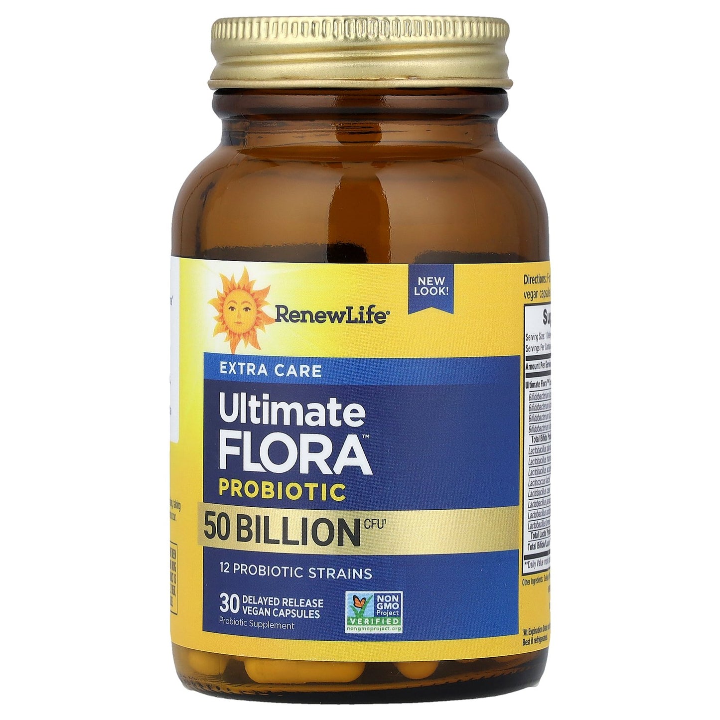 Renew Life, Ultimate Flora™ Probiotic, 50 Billion CFU, 30 Delayed Release Vegan Capsules