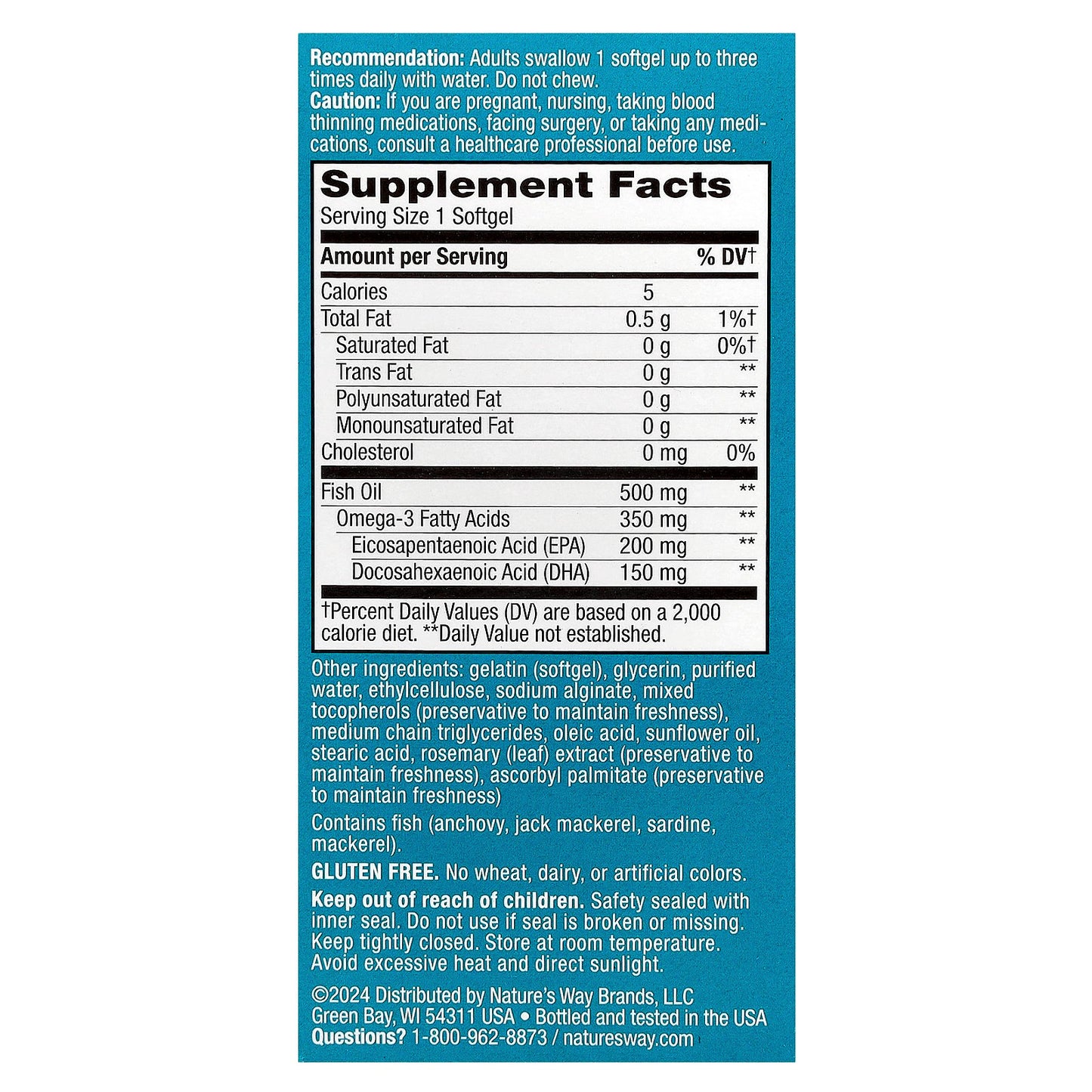 Nature's Way, Super Fisol® Fish Oil, 90 Softgels (500 mg per Softgel)