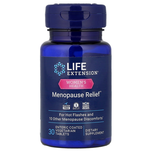 Life Extension, Menopause Relief, 30 Enteric Coated Vegetarian Tablets