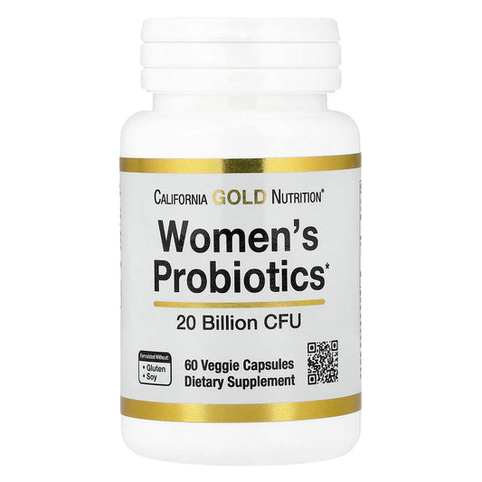 California Gold Nutrition, Women's Probiotics with Probiotic Bacteria Blend, Bifidobacterium lactis, Lactobacillus acidophilus, and Lactobacillus rhamnosus, 20 Billion CFU, 60 Veggie Capsules