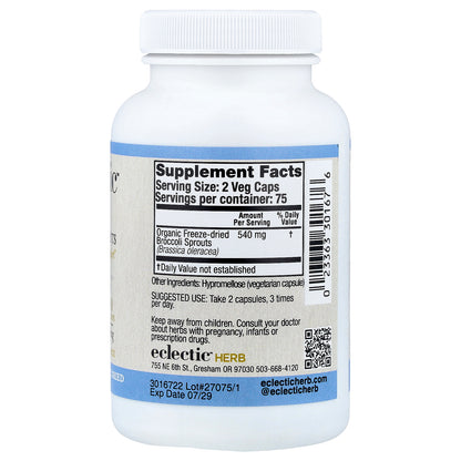 Eclectic Herb, Broccoli Sprouts, 270 mg, 150 Veg Caps