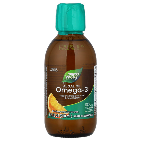 Nature's Way, Algal Oil, Omega-3, Cranberry Orange , 6.8 fl oz (200 ml)