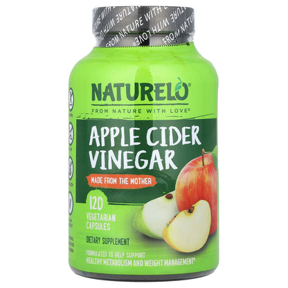 NATURELO, Apple Cider Vinegar , 120 Vegetarian Capsules