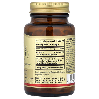 Solgar, Vitamin E, 67 mg (100 IU), 100 Softgels
