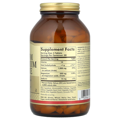 Solgar, Calcium Magnesium Citrate, 250 Tablets