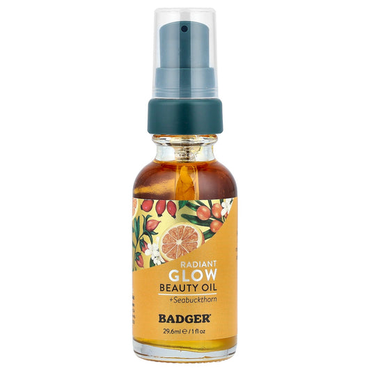 Badger, Glow Beauty Oil + Seabuckthorn, 1 fl oz (29.6 ml)