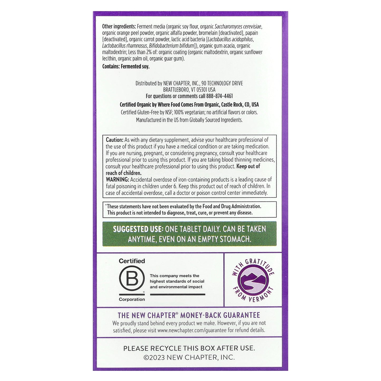 New Chapter, One Daily Every Woman's™ Multivitamin, 48 Vegetarian Tablets