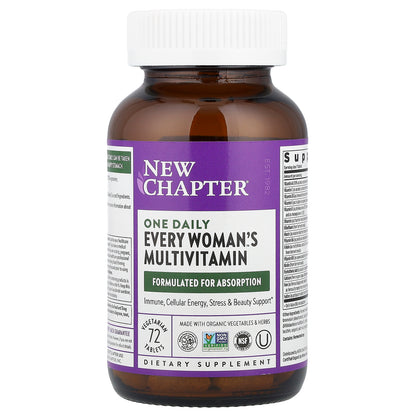 New Chapter, One Daily Every Woman's™ Multivitamin, 72 Vegetarian Tablets