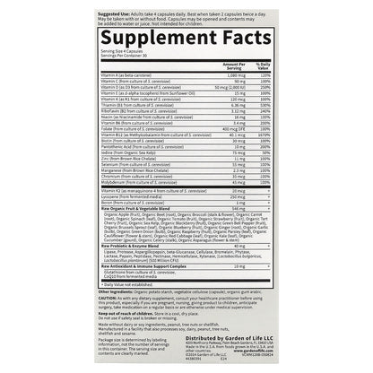 Garden of Life, Vitamin Code®, 50 & Wiser Men, Whole Food Multivitamin, 120 Vegetarian Capsules