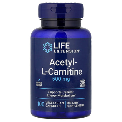 Life Extension, Acetyl-L-Carnitine, 100 Vegetarian Capsules