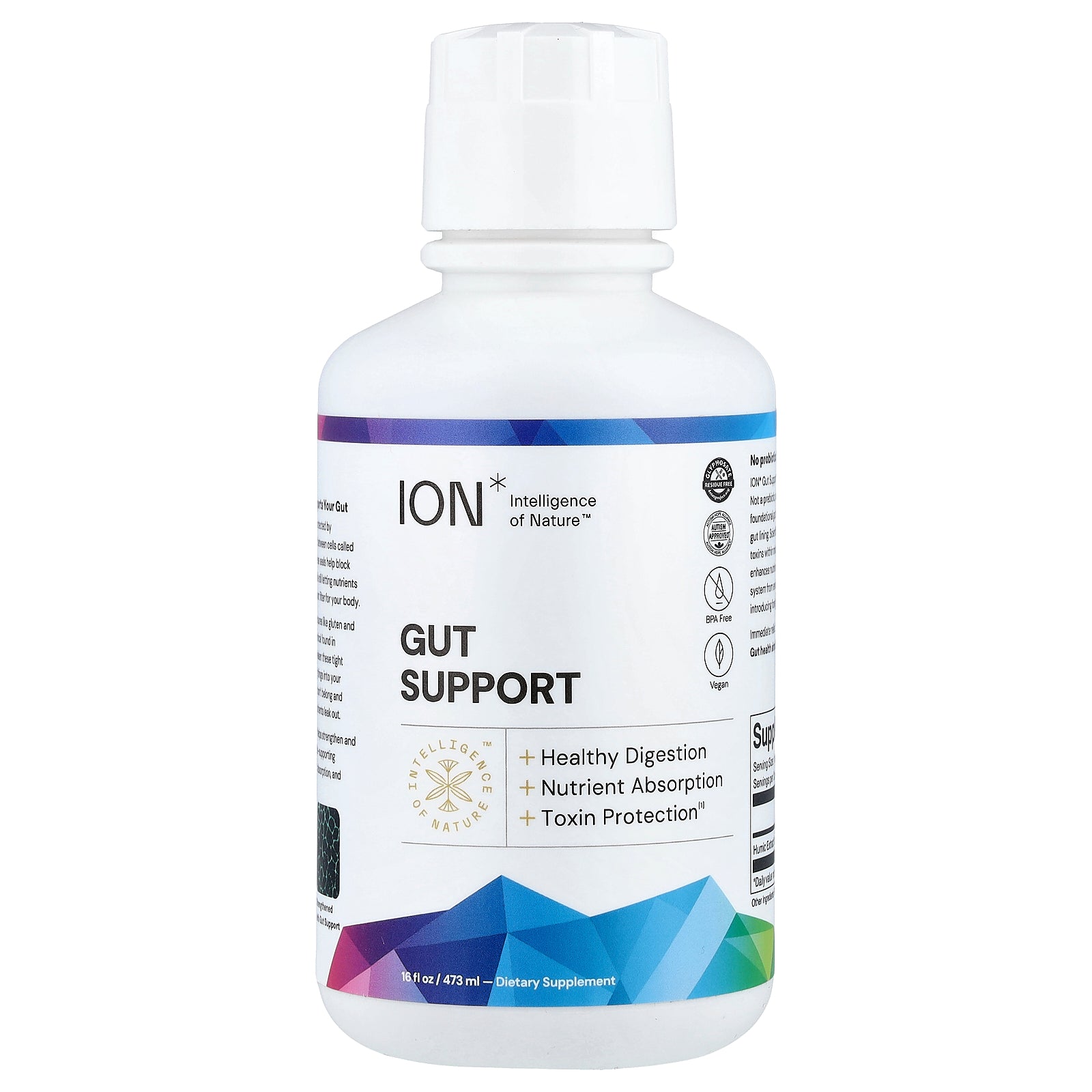 ION Intelligence of Nature, Gut Support, 16 fl oz (473 ml)