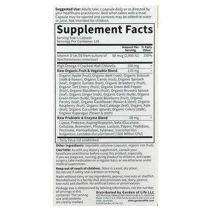 Garden of Life, Vitamin Code®, RAW D3™, 120 Vegetarian Capsules