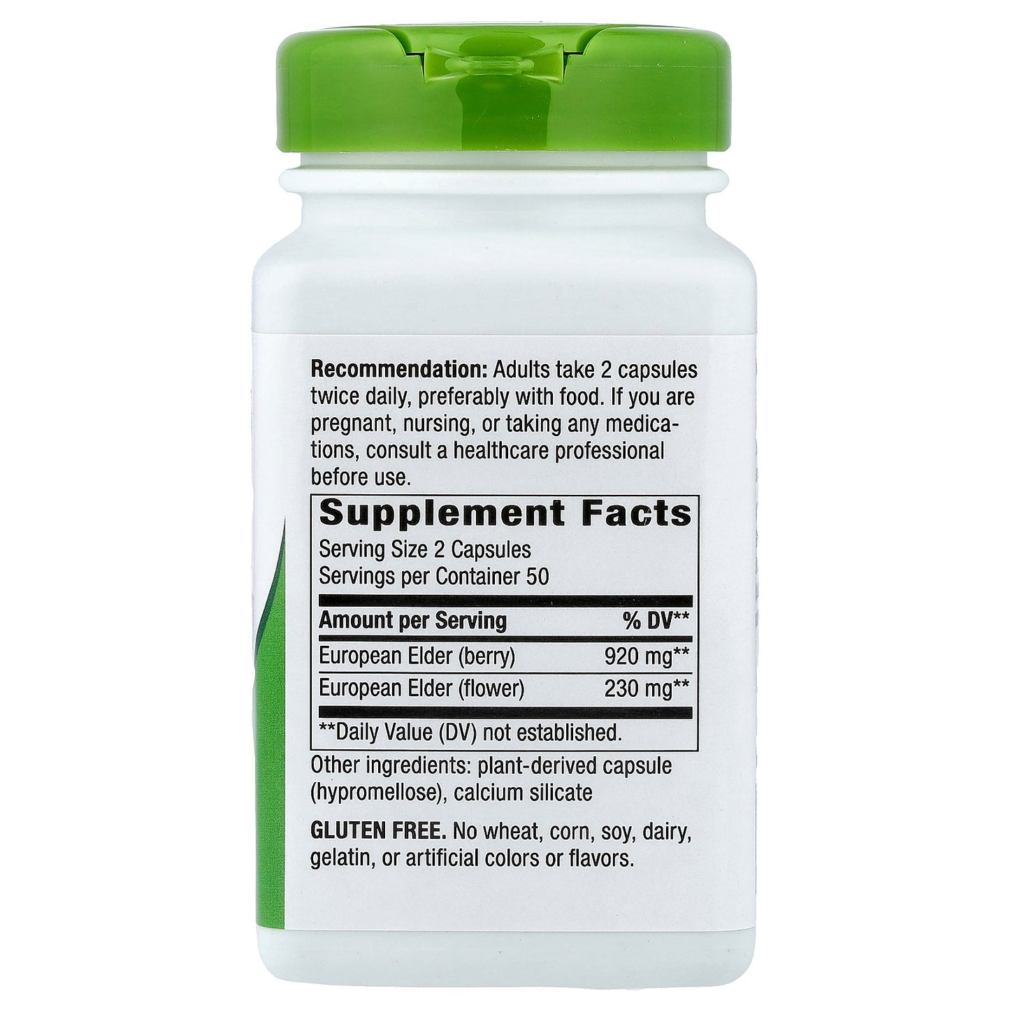 Nature's Way, Black Elderberry, 100 Vegan Capsules (575 mg per Capsule)