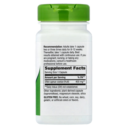 Nature's Way, Vitex Fruit, 400 mg, 100 Vegan Capsules