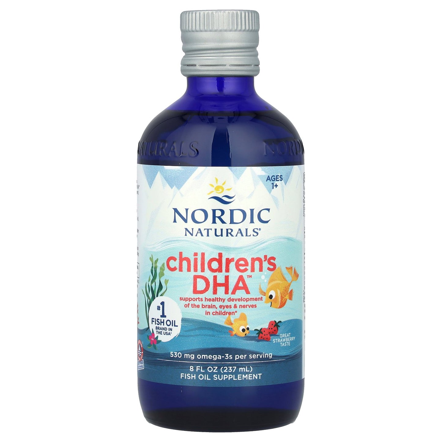 Nordic Naturals, Children's DHA™, Ages 1+, Strawberry, 8 fl oz (237 ml)