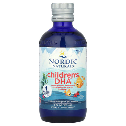 Nordic Naturals, Children's DHA™, Ages 1+, Strawberry, 8 fl oz (237 ml)