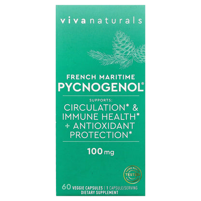 Viva Naturals, French Maritime Pycnogenol®, 100 mg, 60 Veggie Capsules