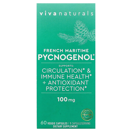 Viva Naturals, French Maritime Pycnogenol®, 100 mg, 60 Veggie Capsules