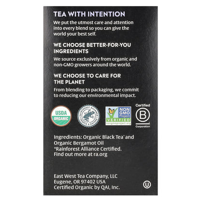 Choice Organics, Black Tea, Earl Grey, 16 Tea Bags, 1.12 oz (32 g)