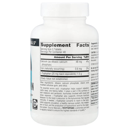 Source Naturals, L-Tryptophan, 120 Tablets