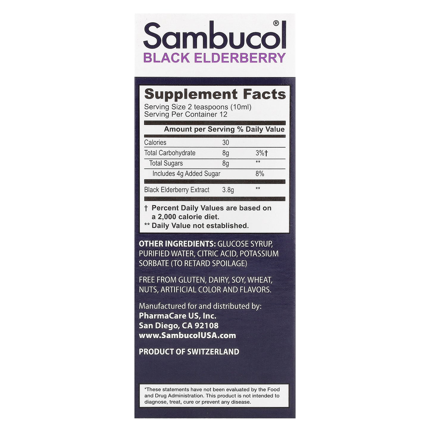 Sambucol, Black Elderberry Syrup, 4 fl oz (120 ml)