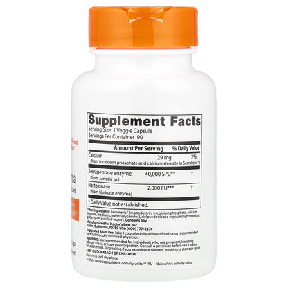 Doctor's Best, Natto-Serra, 90 Veggie Caps