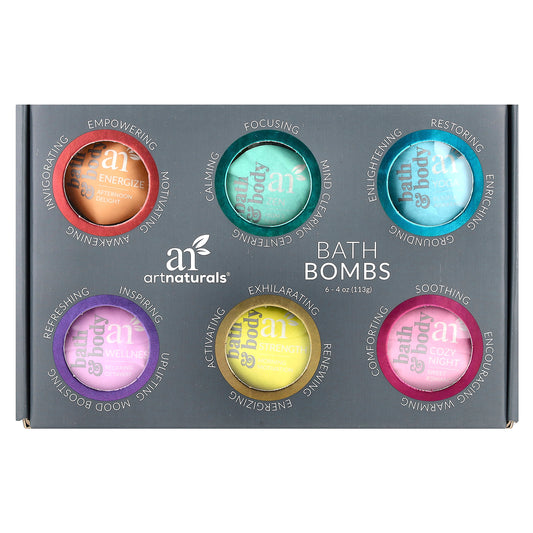 artnaturals, Bath Bombs, 6 Bombs, 4 oz (113 g) Each