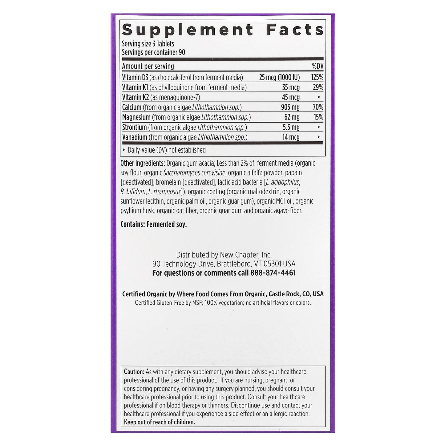 New Chapter, Plant Calcium, Bone Strength Take Care™, 270 Vegetarian Slim Tablets