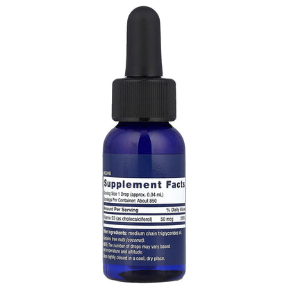 Life Extension, Liquid Vitamin D3, 50 mcg (2,000 IU), 1 fl oz (29.57 ml)