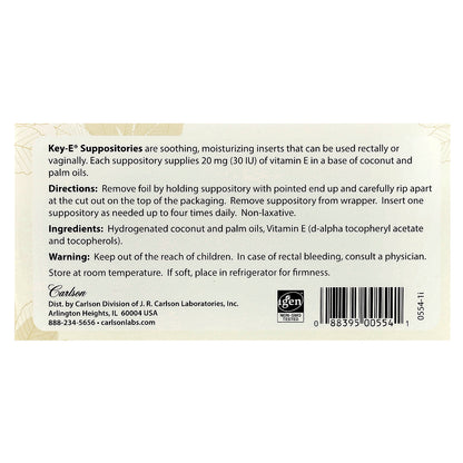Carlson, Key-E® Suppositories, 24 Inserts