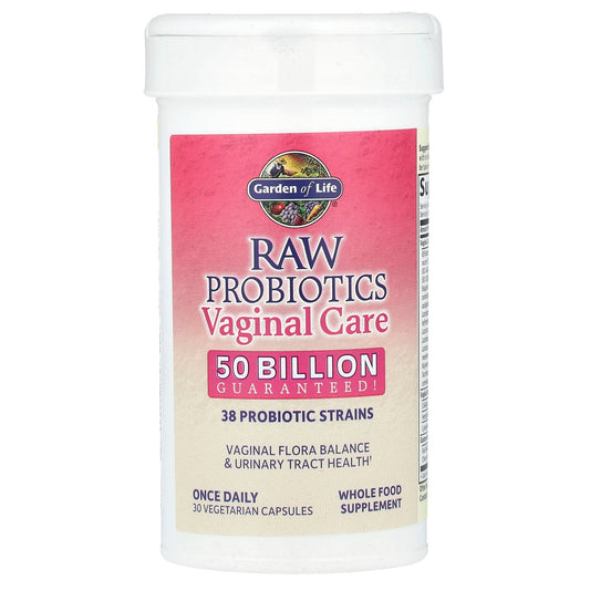 Garden of Life, RAW Probiotics, Vaginal Care, Shelf-Stable, 30 Vegetarian Capsules