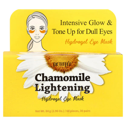 Petitfee, Chamomile Lightening Hydrogel Eye Mask, 60 Patches, 2.96 oz (84 g)