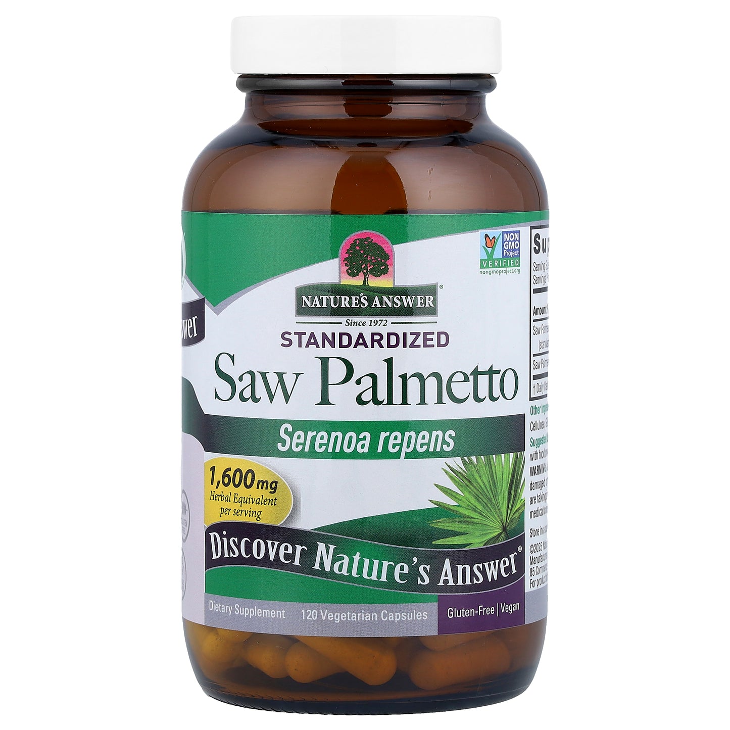 Nature's Answer, Saw Palmetto, Standardized, 120 Vegetarian Capsules