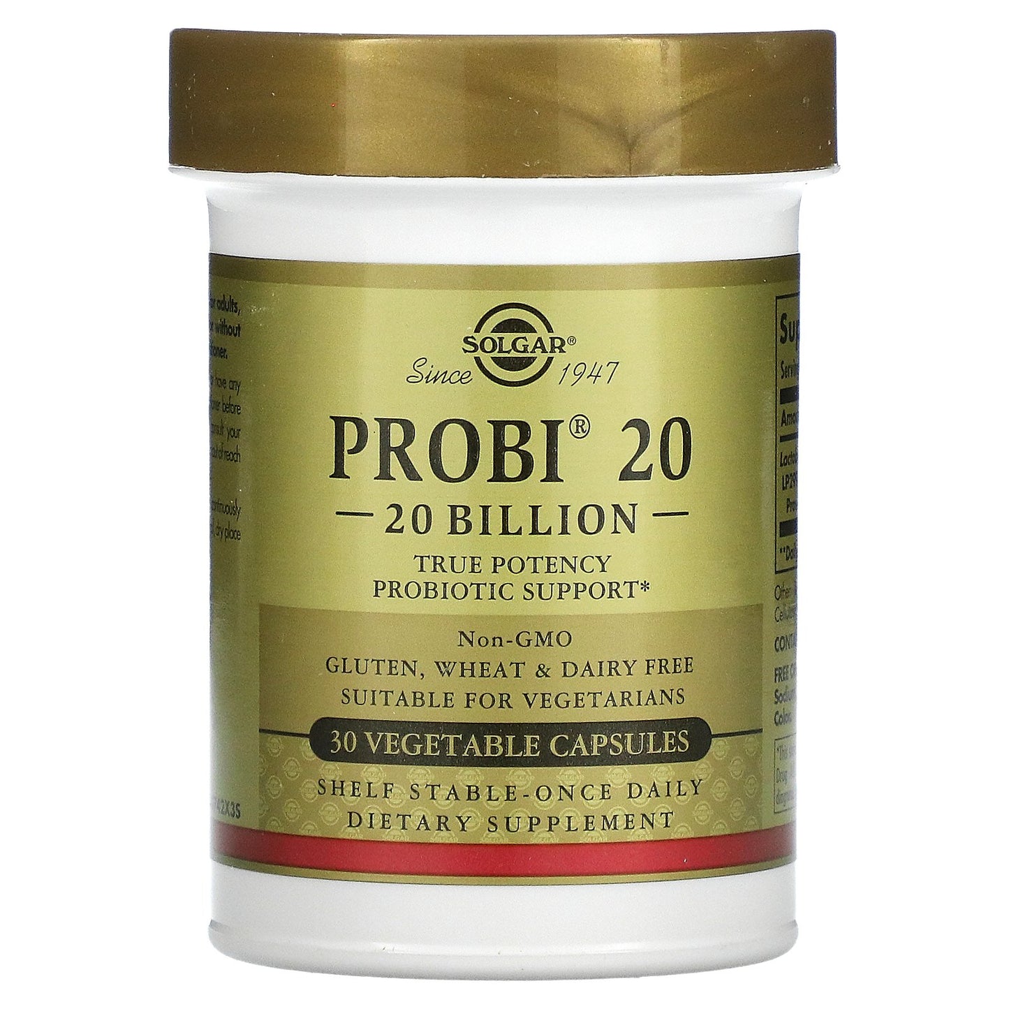 Solgar, Probi20, 20 Billion, 30 Vegetable Capsules