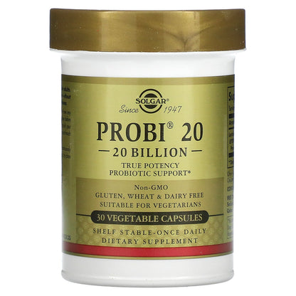 Solgar, Probi20, 20 Billion, 30 Vegetable Capsules